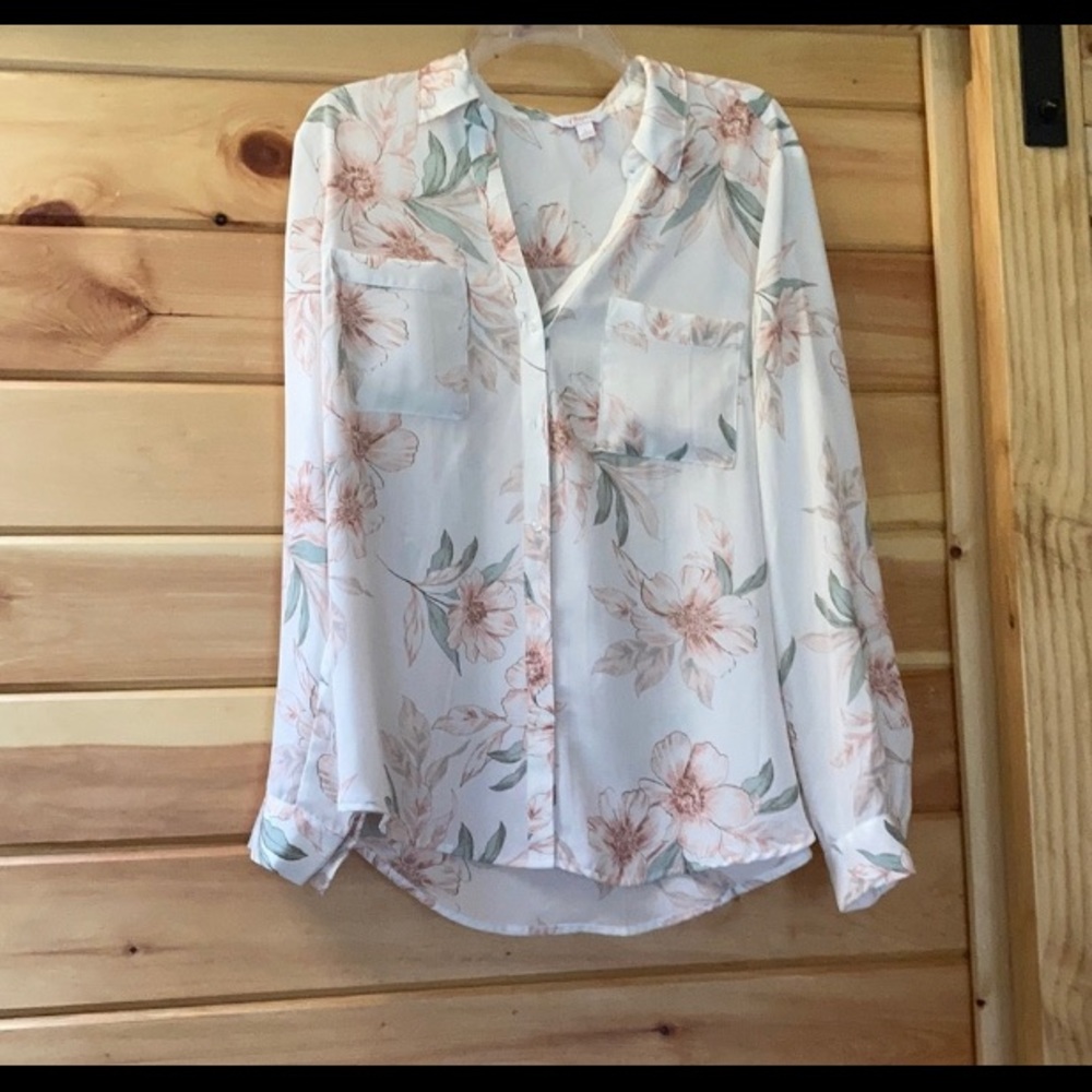 CANDIE’S  BUTTON DOWN BLOUSE.